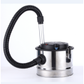 Stainless steel fireplace ash vacuum cleaner with blowing function